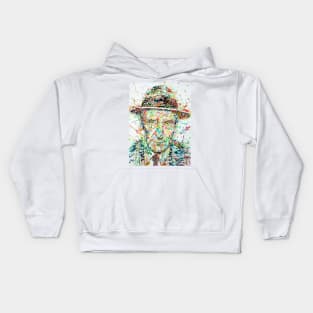 WILLIAM S. BURROUGHS watercolor portrait .5 Kids Hoodie